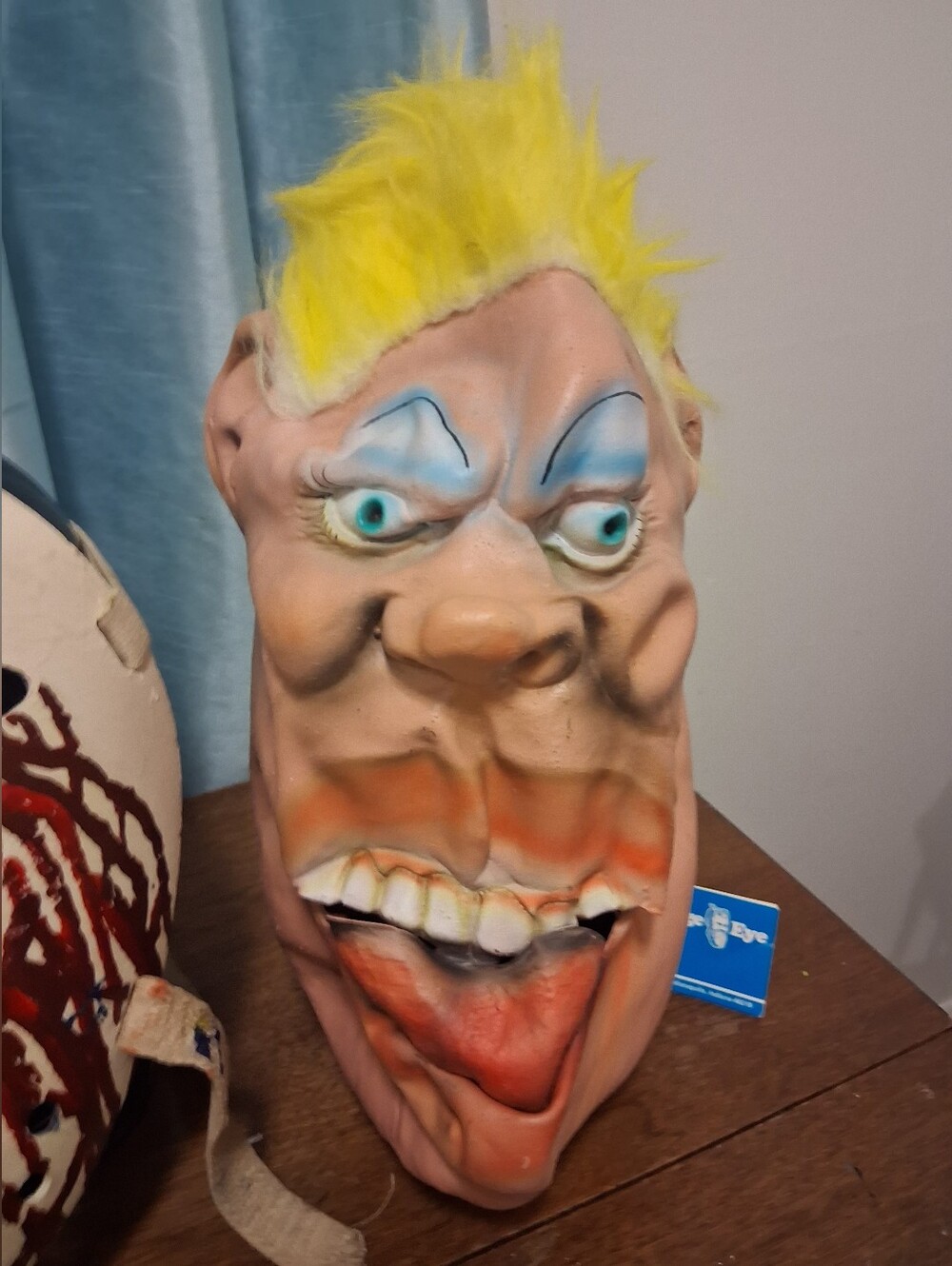 Vintage 1982 HALLOWEEN Mask Savage Eyes LARGE HEAD